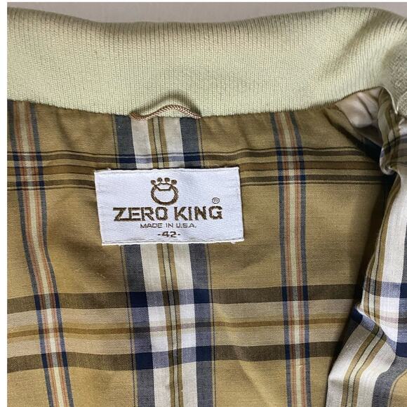 Vintage Zero King Men's Jacket Beige Size 42 - Picture 4 of 6